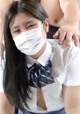 First Vaginal Shot: Girl in Uniform Takes a Massive Load in Countryside